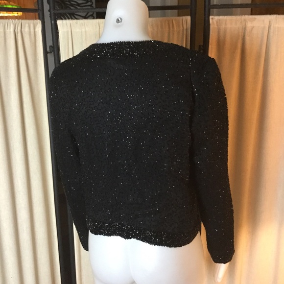 Vintage Stenay late 50/early 60s SILKbeaded blouse/jacket.    PL - Picture 5 of 8